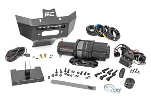 Can-Am Renegade 1000 Winch Bumper - Rough Country - 4500-Lb Winch, Black Series LED, 6 Can-Am Renegade 1000 Winch Bumper - Rough Country - 4500-Lb Winch, Black Series LED, 6